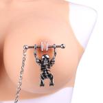 Neck Collar with Nipple Clamps for Bondage