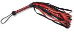 Genuine Leather Red & Black BDSM Flogger