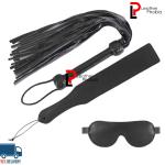 Leather Flogger & Spanking Paddle BDSM Set