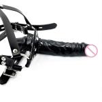 Open Mouth Gag Bondage Mask with Head Harness