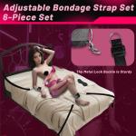 Adjustable BDSM Bed Restraints Kit with Cuffs & Blindfold