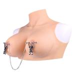 Neck Collar with Nipple Clamps for Bondage