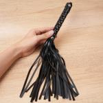 PU Leather Flogger Whip with Tassel Handle