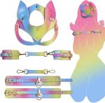 Couple Bondage Restraint Kit with Cat Mask