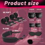 Adjustable BDSM Bed Restraints Kit with Cuffs & Blindfold