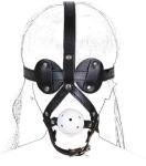 White Breathable Mouth Gag with Blindfold for BDSM