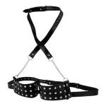 Wearable Leather Nipple Clamps for Breast Bondage