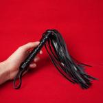 PU Leather Flogger Whip with Tassel Handle