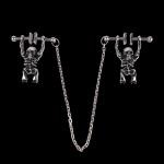 Neck Collar with Nipple Clamps for Bondage