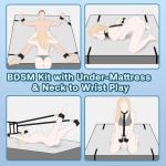 Adjustable Bed Restraints Kit with Cuffs & Blindfold