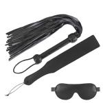 Leather Flogger & Spanking Paddle BDSM Set