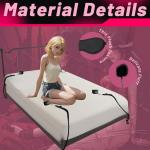 Adjustable BDSM Bed Restraints Kit with Cuffs & Blindfold