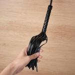 PU Leather Flogger Whip with Tassel Handle