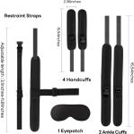 Adjustable BDSM Restraint Set with Blindfold & Collar
