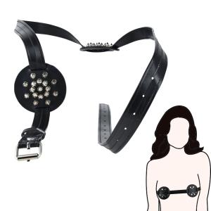 Leather Nipple Bondage Restraints for Pain Play