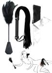 59" BDSM Flogger with Blindfold and Tickler