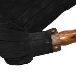 Black Suede Leather Flogger with 50 Tails