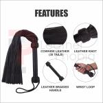 Thick Leather Flogger with 35 Tails