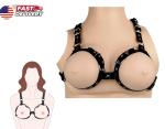 Adjustable Leather Breast Bondage Harness Toy