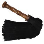 Black Suede Leather Flogger with 50 Tails
