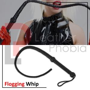 Real Leather Flogger Whip for BDSM Play