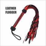 Thick Leather 12-Tail Flogger for Impact Play