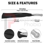 Thick Leather Flogger with 25 Tails for BDSM