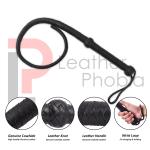 Real Leather Flogger Whip for BDSM Play