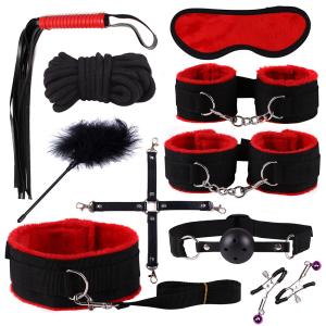 10-Piece Plush Bondage Kit for Romantic Restraints