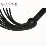 Leather Flogger Whip with 9 Braided Tails
