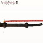 Leather Flogger Whip with 9 Braided Tails