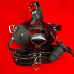 PVC Leather Head Hood with Detachable Mouth Gag