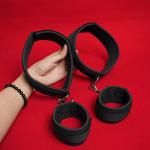 Bed Restraint Bondage Set with Handcuffs and Cuffs