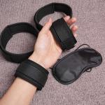 Bed Restraint Bondage Set with Handcuffs and Cuffs