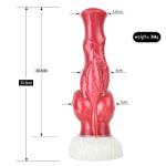 Silicone 8-Inch Monster Knot Dildo and Plug