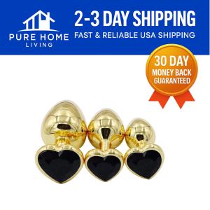 Heart Shaped Metal Butt Plug Set for Pleasure