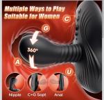 9-Mode Waterproof Prostate Massager with Wiggling Vibes
