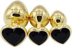 Heart Shaped Metal Butt Plug Set for Pleasure