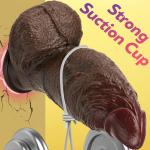 8-Inch Thick Realistic Black Dildo