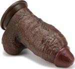 8-Inch Thick Realistic Black Dildo