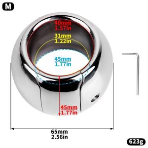 Stainless Steel Cock and Scrotum Stretch Ring