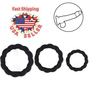 Black Elastic Cock Rings for Enhanced Performance