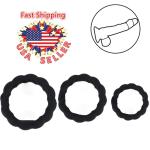 Black Elastic Cock Rings for Enhanced Performance