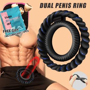 Dual Ball and Penis Stretcher Ring for Men
