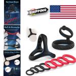 Silicone Penis Rings Set for Ultimate Pleasure