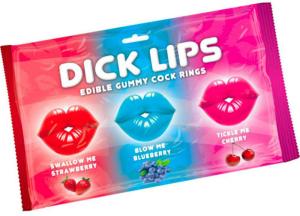 Edible Gummy Cock Rings - Strawberry, Blueberry, Cherry