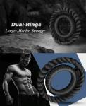 Dual Ball and Penis Stretcher Ring for Men