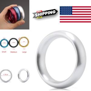 Silver Smooth Testicle Ring for Enhanced Pleasure