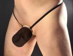 Men's Black Cockring G-String Thong