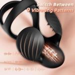 Electric Locking Cockring with Vibrating Stimulator